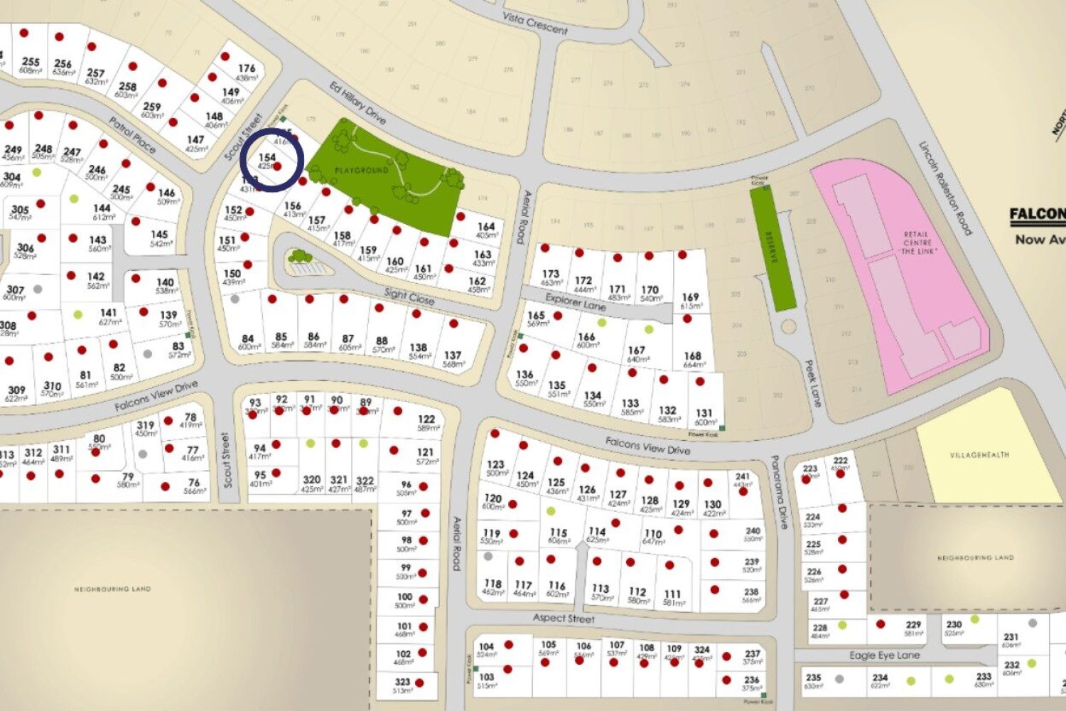 154 Falcons Landing Map