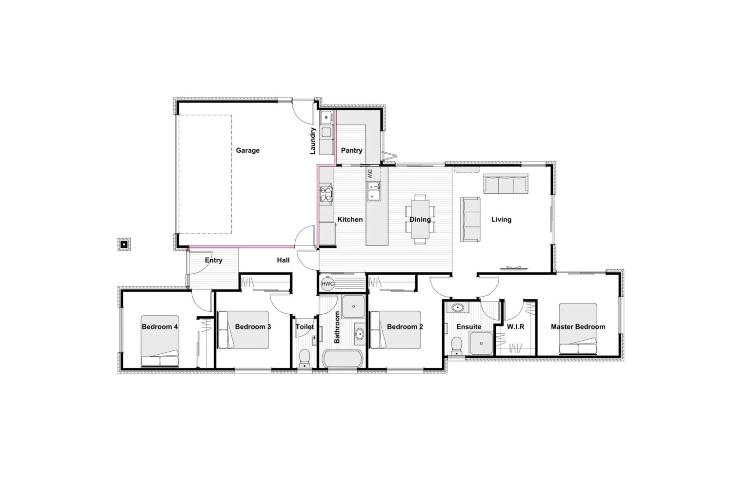 Lot 224 Broadfield Grange H&L - 2D Display Floor Plan