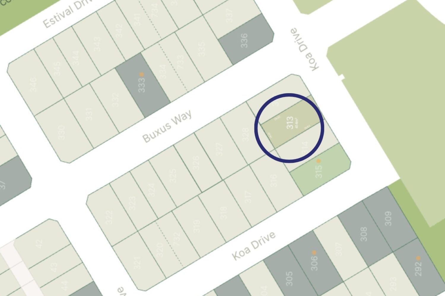 Lot 313 Arbor Green Map